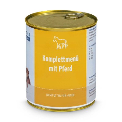 Compleet natvoermenu met paard