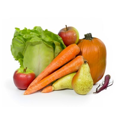 Rood allerlei van groenten en fruit